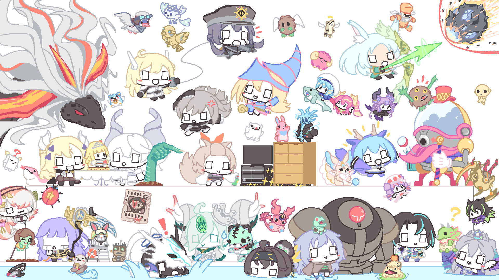 albaz_(yu-gi-oh!) albion_the_shrouded_dragon angello_vaalmonica animal_ears apollousa_bow_of_the_goddess ash_blossom_&amp;_joyous_spring asphyxiation black_hair blonde_hair blush bow bug bug_spray called_by_the_grave chibi chibi_only closed_eyes covered_eyes dark_magician_girl desk desktop diabellstar_the_black_witch dimonno_vaalmonica dogmatika_ecclesia_the_virtuous dragon dragonmaid_(yu-gi-oh!) drowning ecclesia_(yu-gi-oh!) eria_(yu-gi-oh!) eria_the_water_charmer fallen_of_albaz floating gagagigo galatea_the_orcust_automaton ghost_belle_&amp;_haunted_mansion grey_hair hat helmet helmet_over_eyes horn_ornament horns ib_(yu-gi-oh!) icejade_aegirine icejade_gymir_aegirine joshydotpng ki-sikil_(yu-gi-oh!) kitkallos_(yu-gi-oh!) kuriboh laundry_dragonmaid lifeguard light-heart lil-la_(yu-gi-oh!) live_twin_ki-sikil live_twin_lil-la long_hair lovely_labrynth_of_the_silver_castle maxx_c multiple_boys multiple_girls nibiru_the_primal_being purple_hair rabbit rescue_rabbit s-force_rappa_chiyomaru s:p_little_knight sangan scareclaw_light-heart sky_striker_ace_-_raye sky_striker_ace_-_roze snake-eyes_poplar spright_blue standing standing_in_water sweatdrop swordsoul_(yu-gi-oh!) swordsoul_of_mo_ye table tagme tearlaments_kitkallos toadally_awesome traptrix_pinguicula treeborn_frog tri-brigade_mercourier tv_show visas_starfrost wanted_poster water white_hair winged_kuriboh yu-gi-oh!