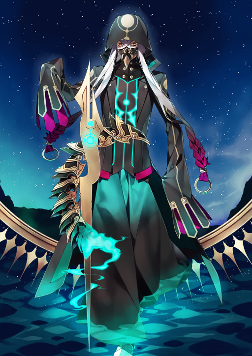 1boy arm_at_side armored_boots asclepius_(fate) baggy_pants black_mask black_pants blue_background blue_fire boots braid covered_mouth crossed_bangs fate/grand_order fate_(series) fire foot_out_of_frame game_cg gradient_hair green_eyes hair_between_eyes hand_up hood hood_up hooded_jacket jacket long_sidelocks looking_at_viewer male_focus mask mouth_mask multicolored_hair official_art pants pink_hair ring_hair_ornament rod_of_asclepius sidelocks sky sleeves_past_fingers sleeves_past_wrists solo staff standing star_(sky) starry_sky tailcoat teita_(88_taho) third-party_source variant_set very_long_sidelocks white_hair