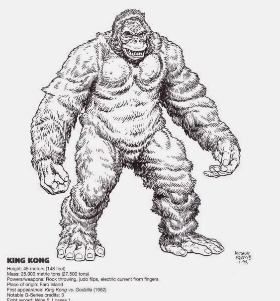 ape arthur_adams crossover giant giant_monster godzilla_(series) gorilla kaiju king_kong king_kong_(series) king_kong_vs._godzilla monochrome monster muscular muscular_male toho