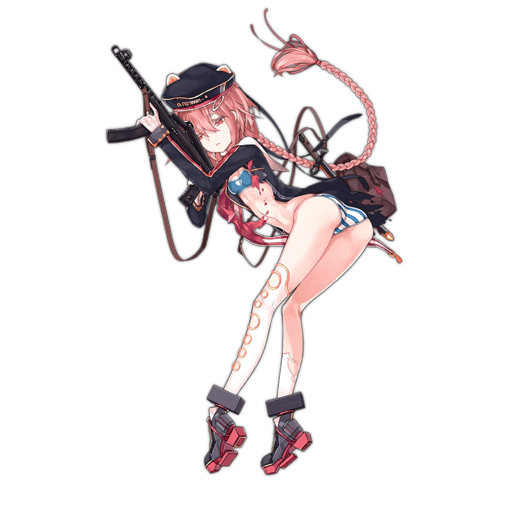 1girl ass bag bent_over black_jacket black_shoes blue_bra blue_panties bra braid brown_bag colored_shoe_soles full_body girls&#039;_frontline gloves gun hair_between_eyes hair_ornament hairclip hat holding holding_gun holding_weapon jacket leung_ka_che long_braid long_hair long_legs long_sleeves looking_to_the_side no_pants no_shirt official_art panties pink_hair pps-43 pps-43_(girls&#039;_frontline) red_star russian_text satchel sheath sheathed shirt shoes simple_background single_braid skirt solo sports_bra star_(symbol) striped_clothes striped_panties striped_shirt submachine_gun telnyashka thighhighs torn_clothes torn_jacket translation_request transparent_background underwear very_long_hair weapon weapon_request white_gloves white_panties white_skirt white_thighhighs