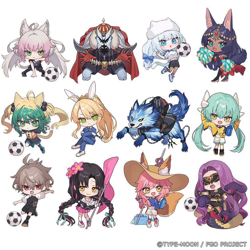3boys 6+girls absurdly_long_hair ahoge animal animal_ear_fluff animal_ears arm_support atalanta_(fate) atalanta_alter_(fate) ball beach_umbrella beanie bikini black_footwear black_hair black_jacket black_pantyhose black_shirt black_shorts blonde_hair blue_eyes blue_jacket blue_pants blue_ribbon blue_shirt blue_socks boots bottle bracelet breasts brown_footwear brown_hair brown_hat brown_pantyhose brown_shorts cat_ears cat_girl cat_tail chain chest_tattoo chibi closed_mouth collared_shirt copyright_notice covered_eyes crossed_arms crown cuffs dark-skinned_female dark_skin dobrynya_nikitich_(fate) dress ears_through_headwear fake_animal_ears fang fate/dream_striker fate/grand_order fate_(series) flag flower forehead_tattoo fox_ears fox_girl fox_tail full_body gem gloves gold_trim gorgon_(fate) gradient_hair green_eyes green_footwear green_hair green_socks grey_hair hair_between_eyes hair_bobbles hair_ornament hair_ribbon hands_up hat head_chain headless hessian_(fate) holding holding_bottle holding_flag holding_removed_eyewear holding_towel holding_umbrella invisible_chair ivan_the_terrible_(fate) jacket jewelry kiyohime_(fate) kiyohime_(swimsuit_lancer)_(first_ascension)_(fate) kneehighs leaning_forward lobo_(fate) long_hair looking_at_object looking_at_viewer medium_breasts medusa_(fate) medusa_(rider)_(fate) midriff miniskirt monster_girl multicolored_hair multiple_boys multiple_girls navel necklace no_nose official_art open_mouth oversized_animal pants pantyhose parted_bangs pearl_necklace pink_flag pink_flower pink_hair pink_skirt pleated_skirt pom_pom_(cheerleading) ponytail purple_hair queen_of_sheba_(fate) rabbit_ears red_dress red_eyes red_gemstone red_gloves ribbon rider riding scales sessyoin_kiara sessyoin_kiara_(swimsuit_mooncancer)_(first_ascension) shell shell_necklace shirt shoes short_sleeves shorts shugao sidelocks sieg_(fate) sitting skirt smile snake_hair snake_tail soccer_ball socks standing streaked_hair striped_clothes striped_shirt sun_hat sunglasses swimsuit tail tamamo_(fate) tamamo_no_mae_(swimsuit_lancer)_(fate) tattoo teeth thigh_boots tied_shirt towel tusks twintails umbrella unworn_eyewear upper_teeth_only vertical-striped_clothes vertical-striped_shirt very_long_hair water_bottle white_background white_bikini white_footwear white_hat white_shirt white_shorts white_socks wolf yellow_eyes yellow_ribbon yellow_shirt