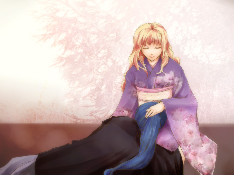 00s 1boy 1girl bad_id bad_pixiv_id be be_(beaker) couple hetero japanese_clothes lap_pillow macross macross_frontier saotome_alto sheryl_nome