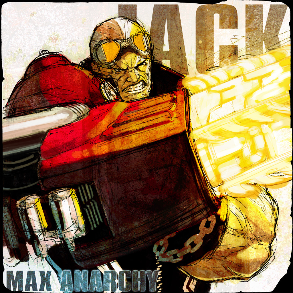 chainsaw goggles grey_hair jack_cayman madworld max_anarchy scowl tagme yosshii