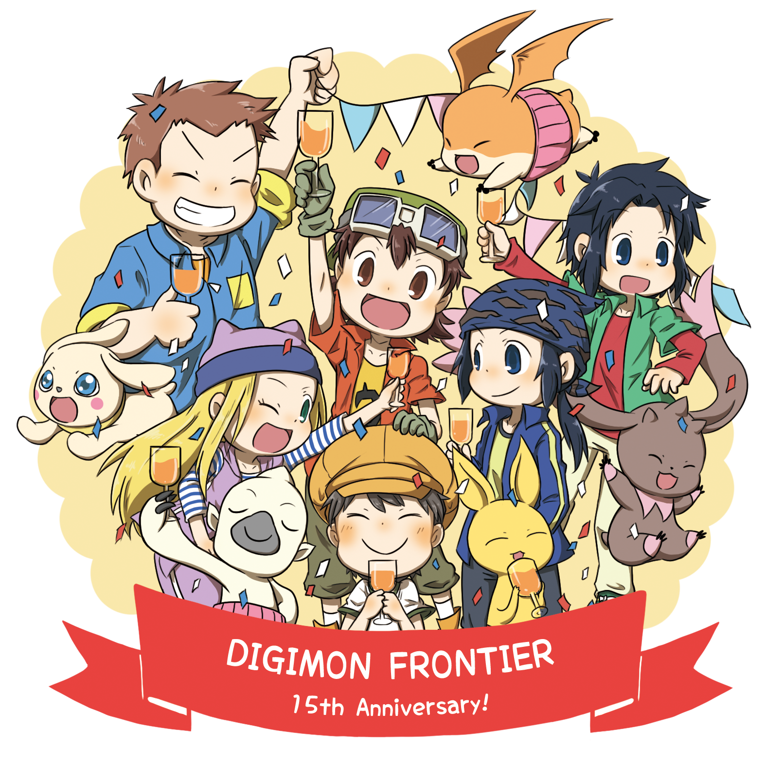 bokomon digimon digimon_frontier highres himi_tomoki kanbara_takuya kimura_kouichi lopmon minamoto_kouji neamon orimoto_izumi patamon plotmon shibayama_junpei