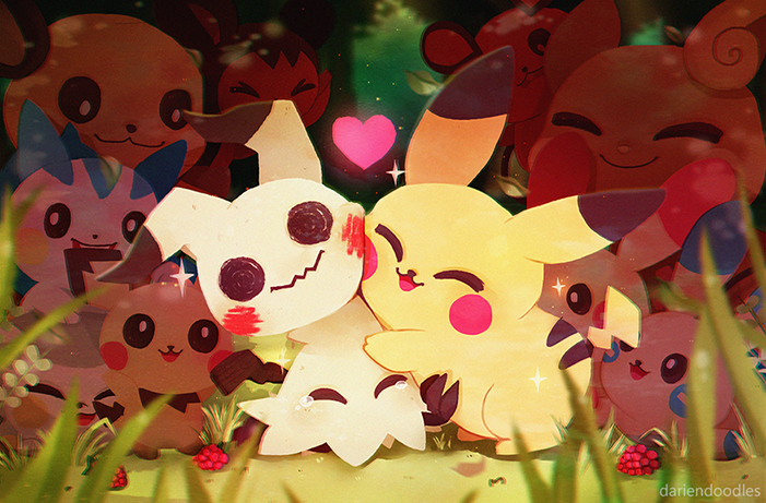 alolan_form alolan_raichu berry_(pokemon) bright_pupils closed_eyes closed_mouth commentary dariendoodles dedenne emolga english_commentary evolutionary_line gen_1_pokemon gen_2_pokemon gen_3_pokemon gen_4_pokemon gen_5_pokemon gen_6_pokemon gen_7_pokemon grass happy heart mimikyu minun nintendo no_humans open_mouth outdoors pachirisu pichu pikachu plusle pokemon pokemon_(creature) raichu razz_berry smile togedemaru white_pupils