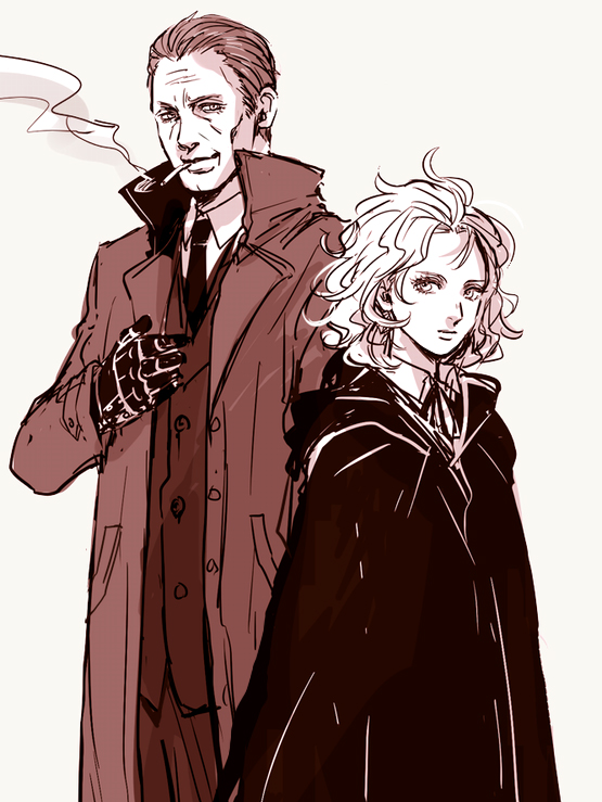 1boy 1girl 50yen_(gojiue) cigarette cloak coat cyborg metal_gear_(series) metal_gear_solid:_peace_walker paz_ortega_andrade prosthesis prosthetic_hand trench_coat vladimir_aleksandrovich_zadornov