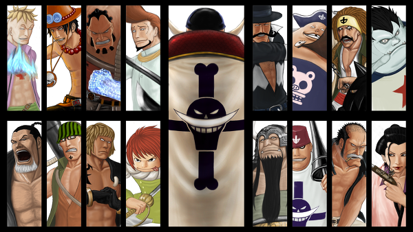 6+boys atmos_(one_piece) beard black_hair blamenco blenheim blonde_hair blue_fire curiel_(one_piece) dreadlocks edward_newgate facial_hair fire flower_sword_vista fossa_(one_piece) glasses green_shirt gun haruta_(one_piece) hat image_sample izou_(one_piece) jimno jolly_roger jozu_(one_piece) kingdew male_focus marco_(one_piece) monster_boy multiple_boys muscular mustache namur_(one_piece) one_piece pirate pixiv_sample portgas_d._ace rakuyou_(one_piece) red_hair resized shirt speed_jiru stampede_string tattoo thatch_(one_piece) topless_male weapon