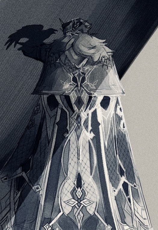 1boy animal animal_on_arm arm_up bird bird_on_arm cape capitano_(genshin_impact) commentary from_behind fur_trim genshin_impact hashtag-only_commentary helmet male_focus open_mouth ornate_clothes s1n_1o8 solo standing