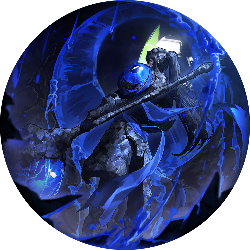 armor blubbering_toad_(project_moon) blue_eyes blue_gloves blue_hairband blue_sash cavernous_wailing_(e.g.o) e.g.o_(project_moon) game_cg gloves hairband hong_lu_(project_moon) limbus_company long_hair nai_ga official_art project_moon sash solo_focus