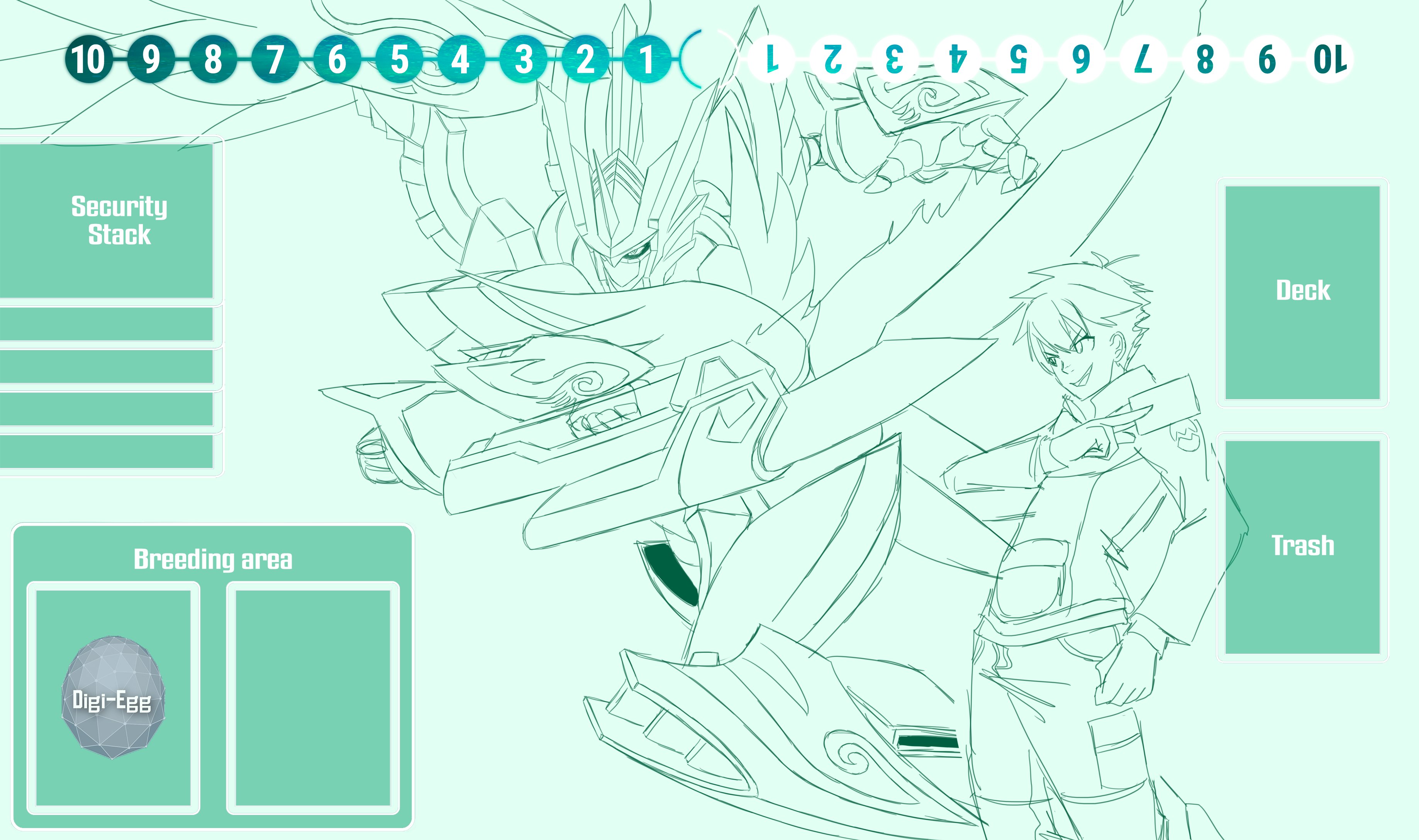 absurdres armor digimon digimon_(creature) feathers highres kazama_shoto smile wings zephagamon