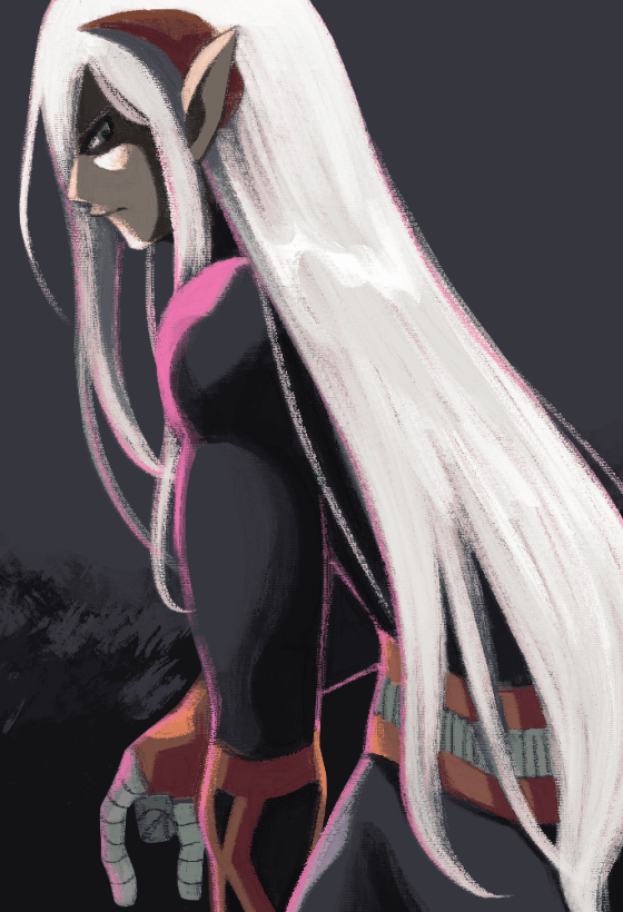 1boy belt breath_of_fire breath_of_fire_iv closed_mouth fou-lu gloves horns long_hair looking_at_viewer male_focus minashirazu pointy_ears solo white_hair