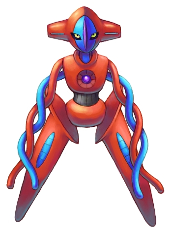 armor black_sclera chest_jewel colored_sclera core creatures_(company) deoxys deoxys_(normal) full_body game_freak gem gen_3_pokemon looking_at_viewer lowres mythical_pokemon nintendo no_feet orange_armor pokemon pokemon_(creature) purple_gemstone standing tendril tendril_arm white_eyes zohar0330