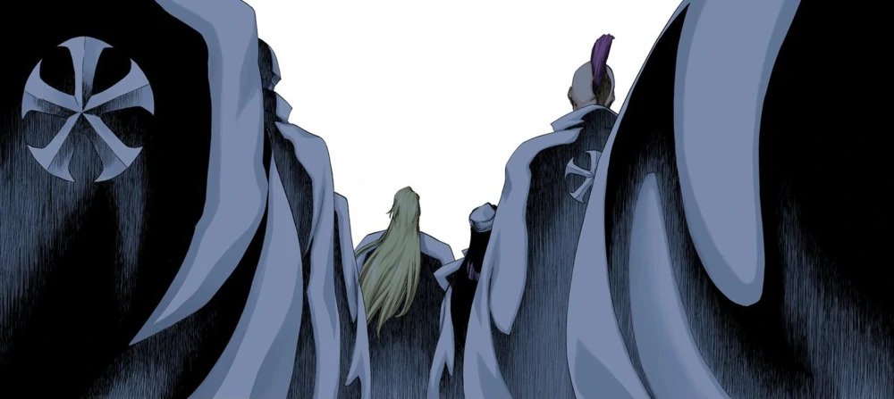 1girl army bambietta_basterbine bazz-b bleach cape jugram_haschwalth kubo_tite official_art quincy_(bleach) sternritter tagme