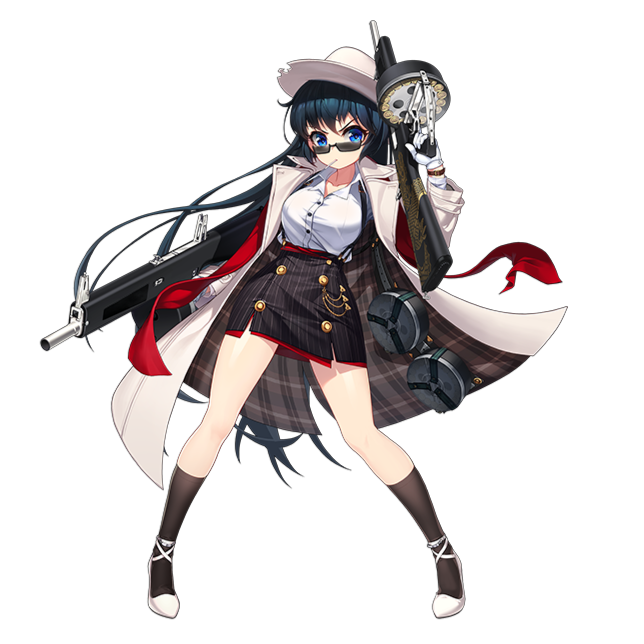 aa12 black_hair blue_eyes cigarette counter:side gun lin_xien shotgun sunglasses transparent_background weapon