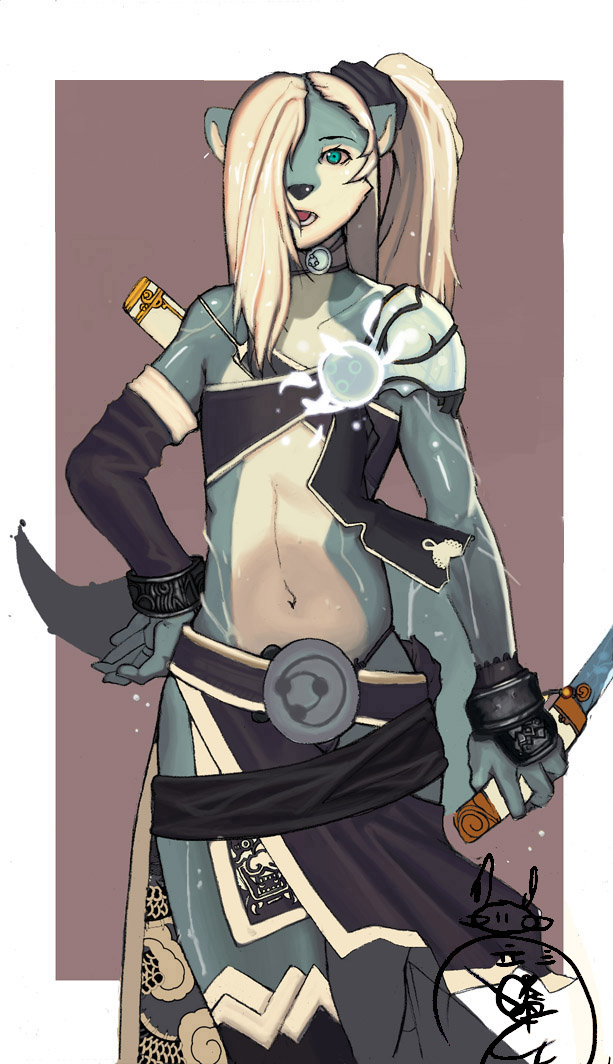 1boy furry furry_male male_focus nonami_takizawa otter personification solo trap wet