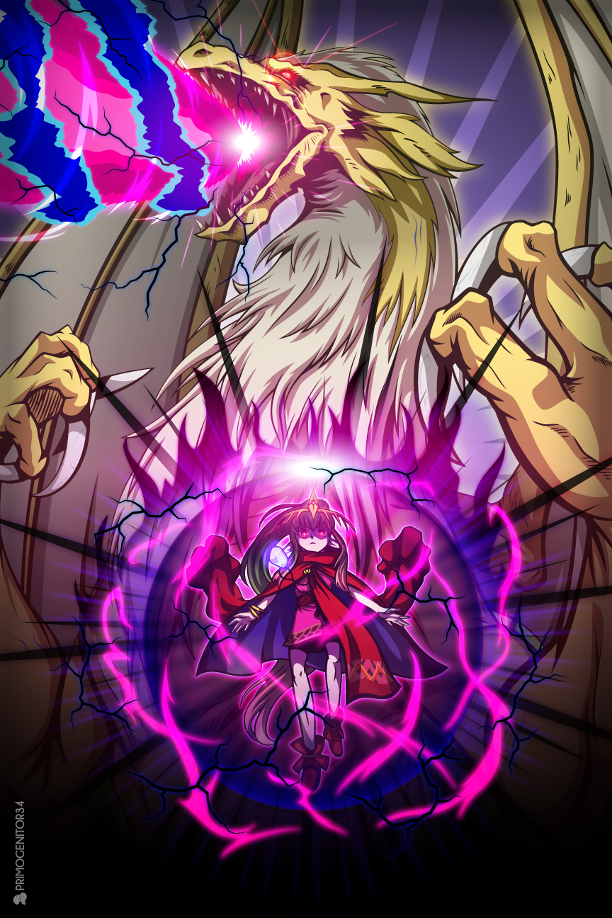 1girl aura bracelet chest_fur cloak dark_aura dragon dragon_claw dragon_wings energy_barrier energy_shield fire_emblem fire_emblem:_mystery_of_the_emblem fire_emblem:_shadow_dragon_and_the_blade_of_light fire_emblem_heroes floating full_body glowing glowing_eyes green_hair highres hood hooded_cloak jewelry long_hair mouth_beam nintendo possessed primogenitor34 thick_lineart tiara tiki_(fire_emblem) tiki_(young)_(fire_emblem) transformation western_dragon wings
