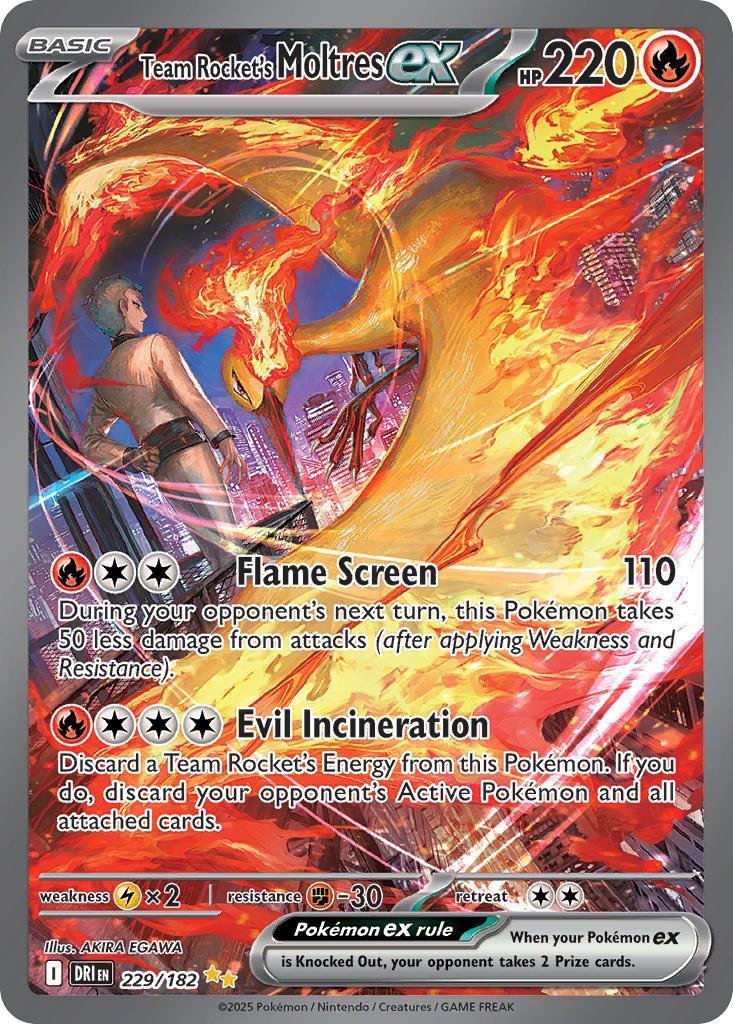 1boy archer_(pokemon) arm_behind_back artist_name belt bird black_belt blue_hair building card_(medium) character_name city company_name copyright_name copyright_notice egawa_akira english_text fire gen_1_pokemon legendary_pokemon long_sleeves moltres nintendo official_art pants pokemon pokemon_(creature) pokemon_card pokemon_focus pokemon_hgss pokemon_tcg shirt short_hair standing team_rocket third-party_source trading_card very_short_hair white_pants white_shirt