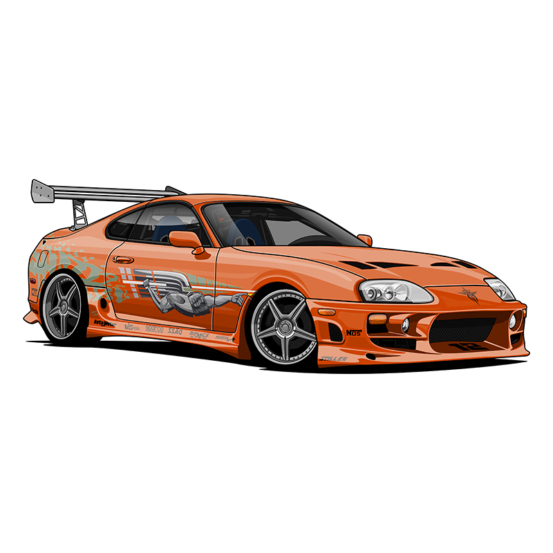 car fast_&amp;_furious fast_&amp;_furious markaryan motor_vehicle nitrous_oxide_systems no_humans orange_car shadow simple_background sparco spoiler_(automobile) sponsor sports_car the_fast_and_the_furious_1 toyota_supra toyota_supra_mk_iv vehicle_focus white_background