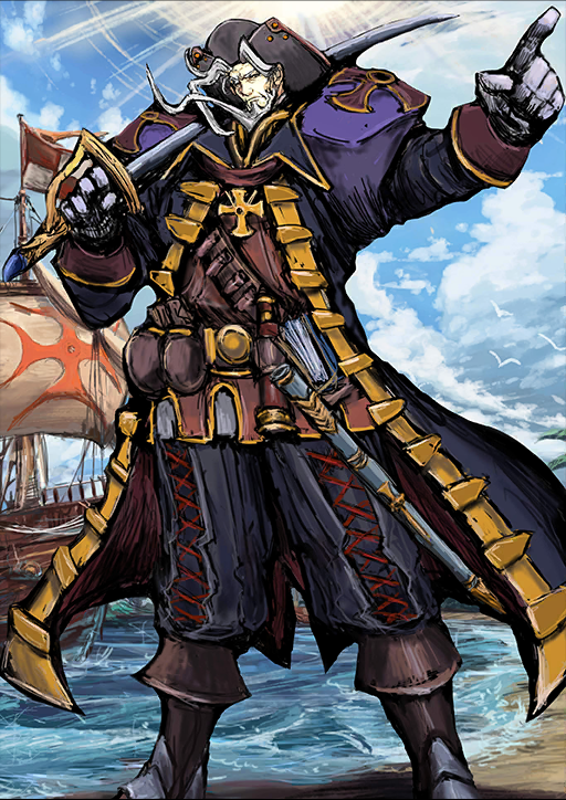 1boy armored_boots bandolier beach beard belt bird black_coat black_hat black_pants blue_sky boat boots brown_boots christopher_columbus_(fate) closed_mouth cloud coat cross cross-laced_clothes cross-laced_legwear cross_necklace cross_patty day expressionless facial_hair fate/grand_order fate_(series) feet_out_of_frame gloves hands_up hat headwear_request high_collar holding holding_sword holding_weapon jewelry legs_apart long_beard long_coat long_sleeves looking_at_viewer male_focus moto_murabito necklace official_art open_clothes open_coat outstretched_arm over_shoulder pants pointing red_tunic sailboat sash scabbard sheath short_hair_with_long_locks shoulder_sash sky sleeve_cuffs solo standing sword sword_over_shoulder third-party_source tunic unsheathed variant_set water watercraft weapon weapon_over_shoulder white_facial_hair white_gloves white_hair