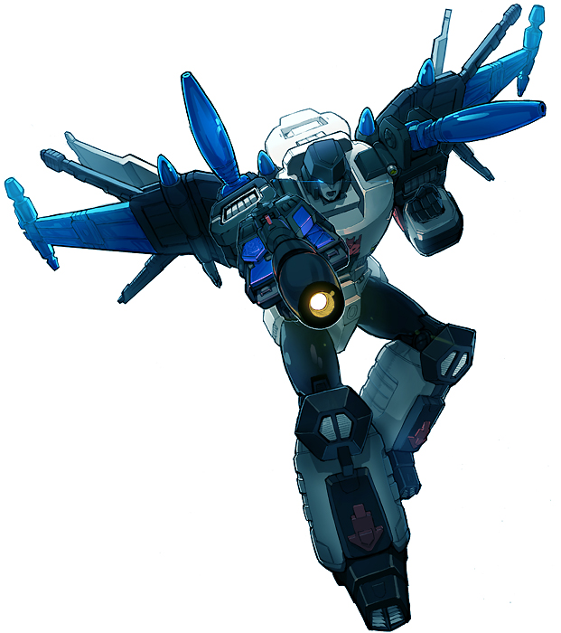 1boy arm_cannon blue_eyes powering_up decepticon glowing insignia machinery mecha megatron megatron_(shattered_glass) miyako_nagi no_humans open_mouth retro_artstyle robot science_fiction shoulder_cannon transformers transformers_shattered_glass weapon white_background wings