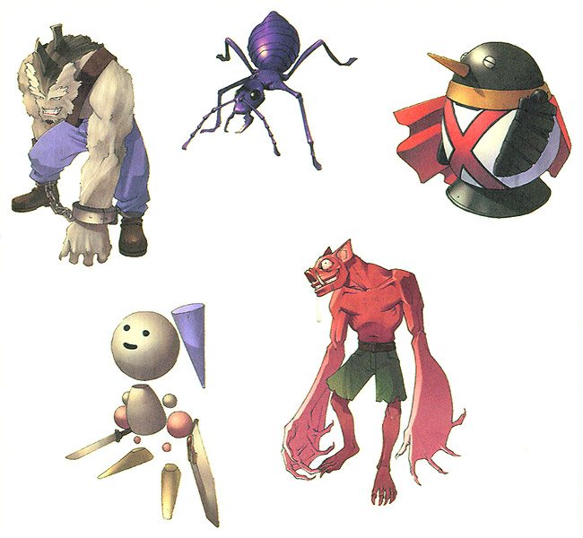 bird brave_fencer_musashiden doppelganger fake_penguin furry giant huge_weapon lumina maneraa monster nomura_tetsuya official_art penguin relic relic_vambee slow_guy square_enix sword vambee weapon