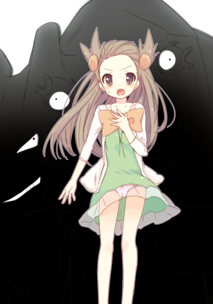 00s 1girl :o brown_eyes brown_hair cameltoe dress gen_1_pokemon gen_2_pokemon grin gym_leader hair_ornament jasmine_(pokemon) long_hair magnemite nakamura_sandayo nintendo panties pantyshot pokemon pokemon_(creature) pokemon_hgss print_panties ribbon smile steelix two_side_up underwear wind wind_lift