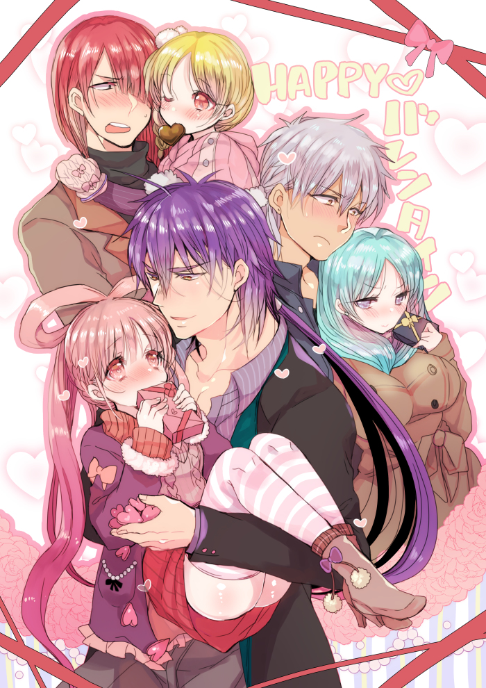 3boys 3girls character_request dark_skin magi_the_labyrinth_of_magic multiple_boys multiple_girls princess_carry ren_kougyoku sinbad_(magi) tagme yamuraiha