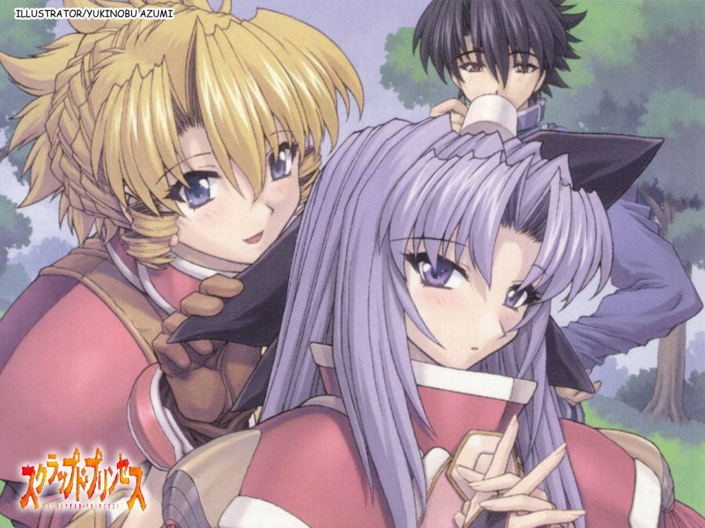 00s blonde_hair pacifica_casull purple_eyes purple_hair scrapped_princess shannon shannon_(umineko) zefiris