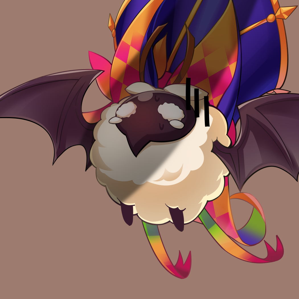 3gs animal_focus animal_sexualization betty_(elsword) blank_eyes blue_hat blush brown_background creature elsword hat looking_afar nervous nervous_sweating no_humans nose_blush penis_shadow simple_background solo sweat tears wavy_eyes white_eyes