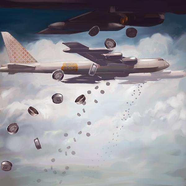 aircraft airplane b-52_stratofortress basin bomb_bay bomber cloud ddaall heavy_bomber military military_vehicle no_humans penetrator_(aircraft) sky strategic_bomber washpan