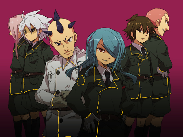 6+boys handa_shin&#039;ichi inazuma_eleven inazuma_eleven_(series) kageno_jin kazemaru_ichirouta male_focus military military_uniform multiple_boys someoka_ryuugo spl sugimori_takeshi yamino_kageto