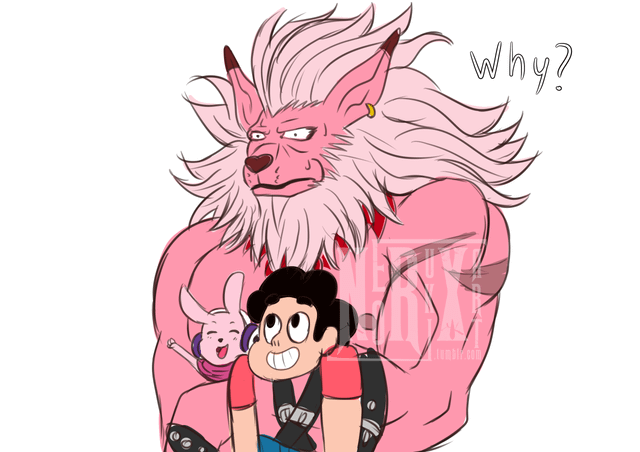 cutemon digimon digimon_(creature) headphones leomon lion_(steven_universe) looking_at_viewer meme scarf smile steven_quartz_universe steven_universe worried