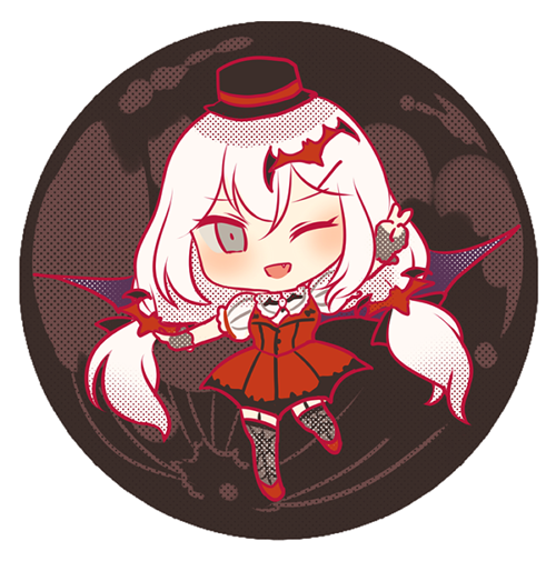 1girl black_gloves black_socks demon_wings dress girls&#039;_frontline gloves grey_eyes halloween_costume long_hair open_mouth red_dress silence_girl socks svd_(girls&#039;_frontline) twintails white_hair wings