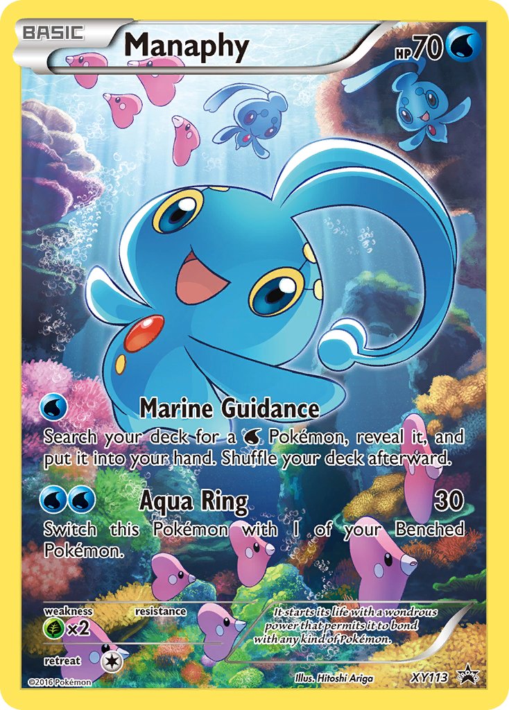 :d air_bubble ariga_hitoshi artist_name blue_eyes bubble character_name closed_mouth colored_sclera copyright_name copyright_notice coral english_text full_body gen_3_pokemon gen_4_pokemon legendary_pokemon luvdisc manaphy mythical_pokemon nintendo no_humans official_art open_mouth phione pokemon pokemon_(creature) pokemon_card pokemon_focus pokemon_tcg smile solo_focus third-party_source trading_card underwater yellow_sclera