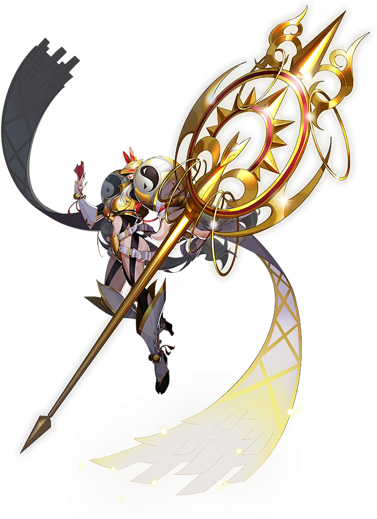 armor digimon digimon_(creature) digimon_new_century fox_mask lipstick long_hair makeup mask nail_polish official_art sakuyamon sakuyamon_x-antibody yin_yang