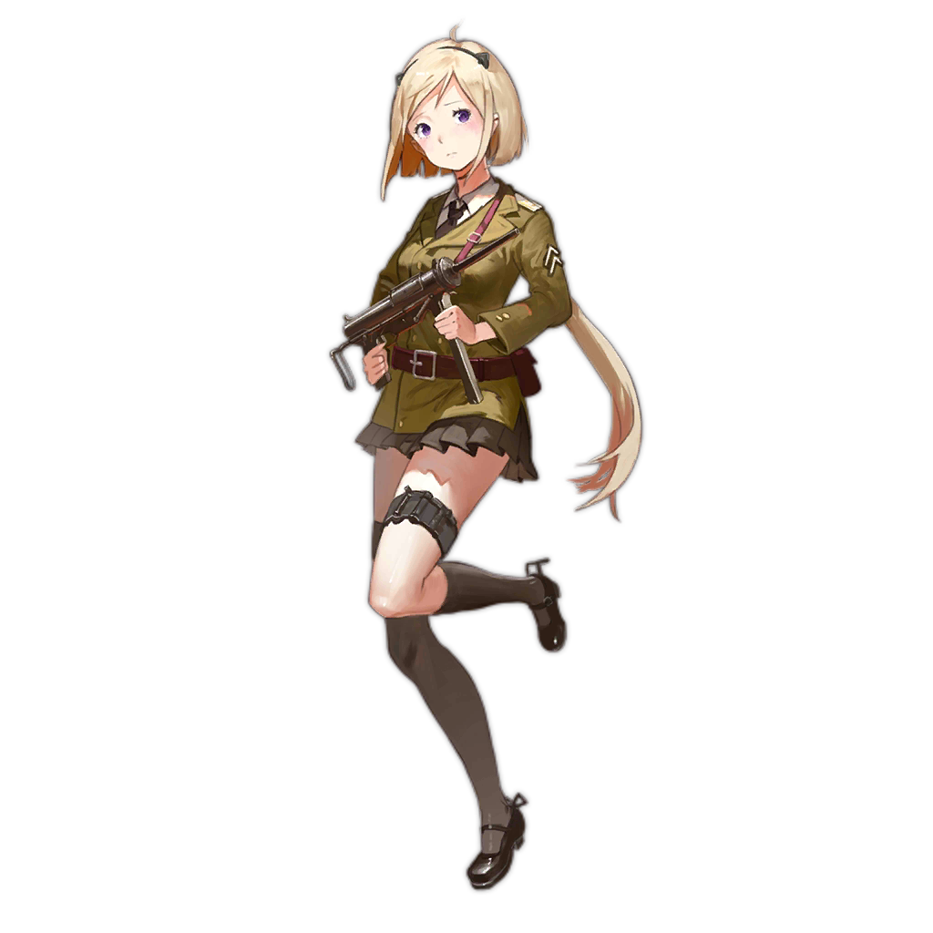 1girl animal_ears asymmetrical_legwear belt belt_pouch black_necktie black_shoes black_skirt black_socks black_thighhighs blonde_hair blush bob_cut breasts brown_belt cat_ears closed_mouth fake_animal_ears full_body girls&#039;_frontline green_jacket gun holding holding_gun holding_weapon jacket jeanex looking_at_viewer m3_(girls&#039;_frontline) m3_submachine_gun mary_janes medium_breasts military_jacket necktie official_art pleated_skirt ponytail pouch purple_eyes shirt shoes simple_background skirt socks solo standing standing_on_one_leg submachine_gun thigh_strap thighhighs transparent_background weapon white_shirt