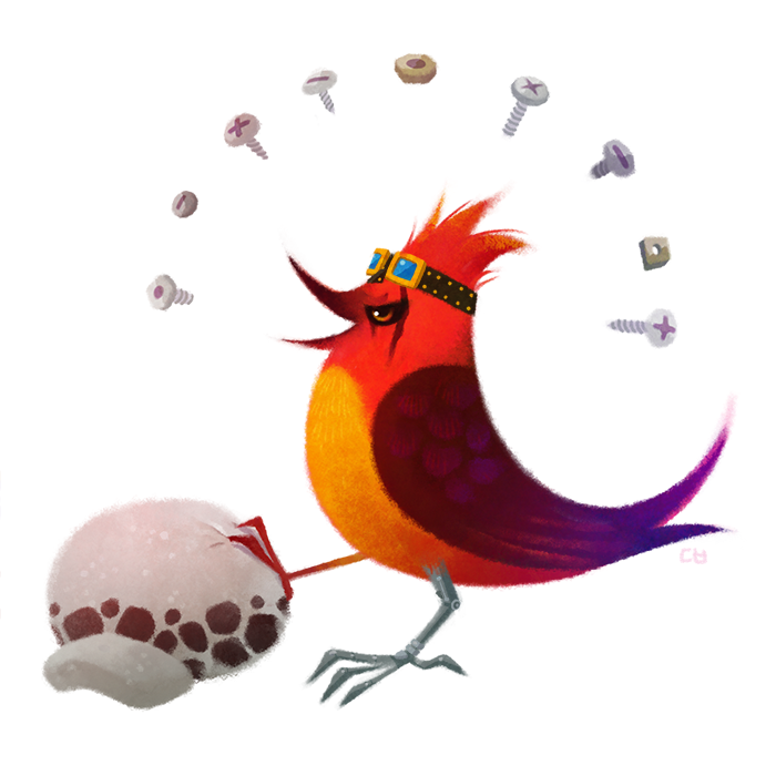 alternate_form bird claws commentary eustass_kid goggles goggles_on_head hat one_piece pikaole profile scar scar_on_face screw simple_background white_background