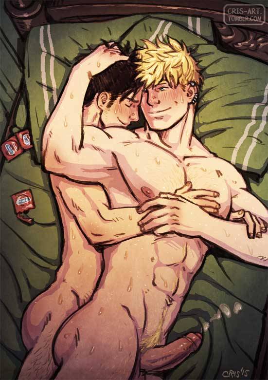 2boys anal bad_id bad_tumblr_id bara black_hair blonde_hair completely_nude condom condom_wrapper couple cris_art erection facial_hair foreskin from_above girthy_penis hand_in_another&#039;s_hair hand_on_another&#039;s_arm hand_on_another&#039;s_chest hand_on_another&#039;s_head happy happy_sex heads_together hulkling leg_hair long_sideburns lying male_focus male_penetrated male_pubic_hair marvel multiple_boys nude on_bed on_side pectorals penis pubic_hair sex sex_from_behind short_hair sideburns sideburns_stubble smile spooning stubble sweat thick_eyebrows toned toned_male turning_head very_sweaty wiccan yaoi