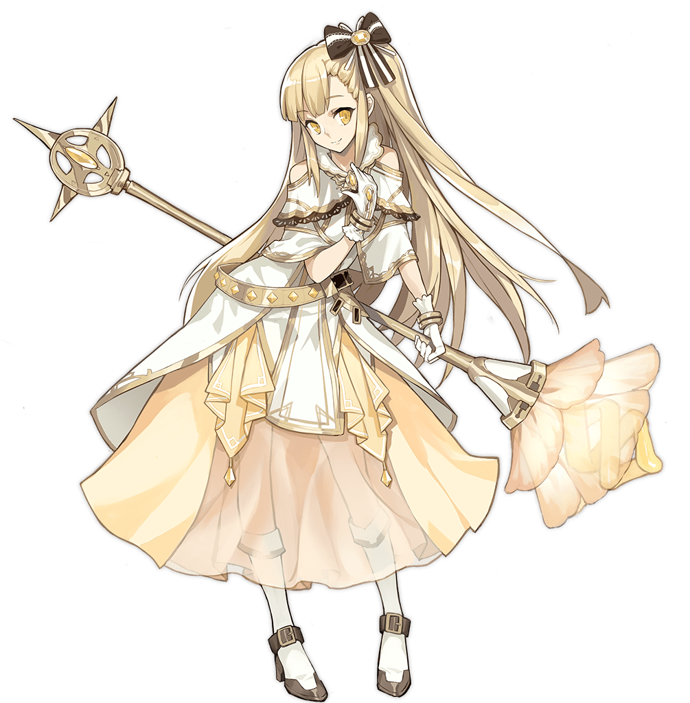 1girl ark_order baldr_(ark_order) bare_shoulders belt black_bow blonde_hair bow brown_footwear capelet closed_mouth clothing_cutout dress full_body gloves gold_trim hair_bow holding holding_staff kneehighs kzhu lace-trimmed_capelet lace_trim long_hair looking_at_viewer official_art one_side_up shoulder_cutout sidelocks smile socks solo staff strappy_heels striped_bow tachi-e transparent_background very_long_hair white_capelet white_dress white_gloves white_socks yellow_dress yellow_eyes