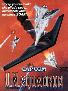 ad aircraft airplane area_88 b-2_spirit bomber capcom daipro explosion f-14 fighter_jet flying_wing heavy_bomber lowres military military_vehicle missile penetrator_(aircraft) poster_(medium) shot_down smoke stealth stealth_aircraft stealth_bomber strategic_bomber u.n._squadron