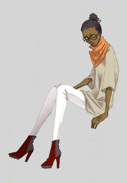 7_veil bleach dark_skin glasses scarf tousen_kaname