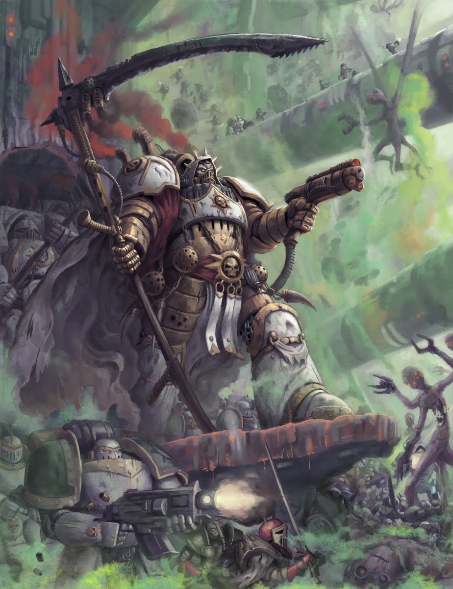 6+boys alien armor armored_boots army battle bolter boots breastplate cable casing_ejection censer chain chainmail claws cloak colored_smoke commentary death_guard energy_gun english_commentary extra_eyes fighting_stance firing flying full_armor full_body gas_mask gloves glowing glowing_eyes gold_armor greaves grey_cloak gun helmet highres holding holding_gun holding_scythe holding_sword holding_weapon imperial_aquila jeff_porter male_focus mask mortarion multiple_boys muzzle_flash orange_eyes ornate_armor pale_skin pauldrons pelvic_curtain power_armor primarch red_gloves red_helmet respirator science_fiction scythe shell_casing shoulder_armor silence_(weapon) skull_ornament smoke smoking_barrel space_marine spiked_hood structure sword tooth torn_cloak torn_clothes tube vambraces warhammer_40k weapon white_armor