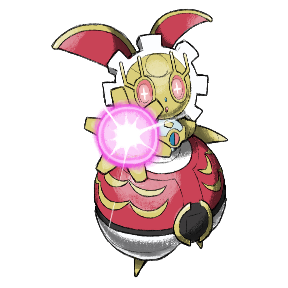 +_+ :o alternate_color blacknirrow eyelashes full_body gen_7_pokemon glowing legendary_pokemon magearna magearna_(original) mythical_pokemon nintendo no_humans open_mouth pink_eyes pokemon pokemon_(creature) robot simple_background solo white_background
