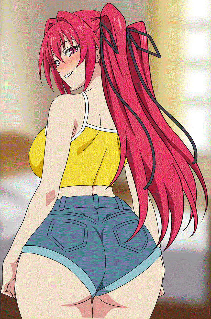 1girl animated animated_gif artist_request ass blush breasts large_breasts long_hair naruse_mio nipples red_hair shinmai_maou_no_testament smile