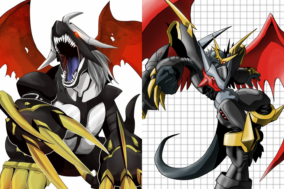 armor claws digimon dragon imperialdramon imperialdramon_dragon_mode_(black) imperialdramon_fighter_mode_(black) sharp_teeth teeth wings