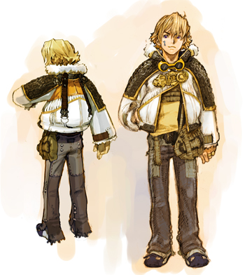 1boy blonde_hair blue_eyes clavat final_fantasy final_fantasy_crystal_chronicles final_fantasy_crystal_chronicles_the_crystal_bearers goggles jacket layle lowres male_focus official_art solo