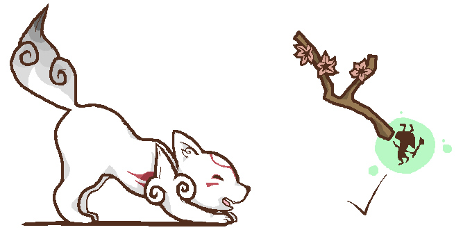 animal branch chibiterasu dog fang issun oekaki ookami_(game) ookamiden wolf