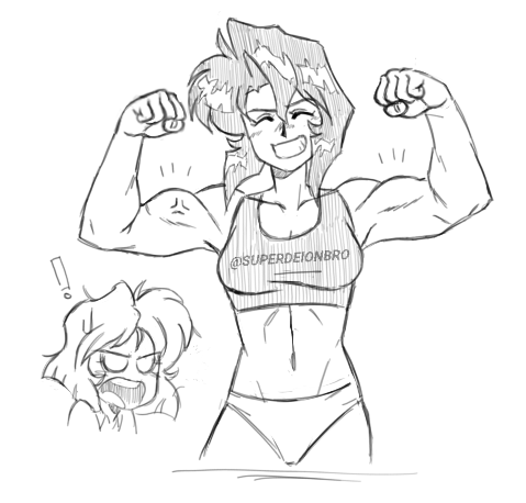 dark-skinned_female dark_skin gunsmith_cats lowres minnie_may_hopkins muscular rally_vincent sketch superdeionbro tagme