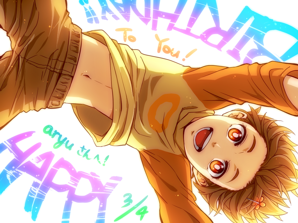 1girl bad_id bad_pixiv_id boriroba brown_hair chie_(lcddem) female_focus hair_ornament hairclip lcddem looking_at_viewer midriff pants raglan_sleeves short_hair solo
