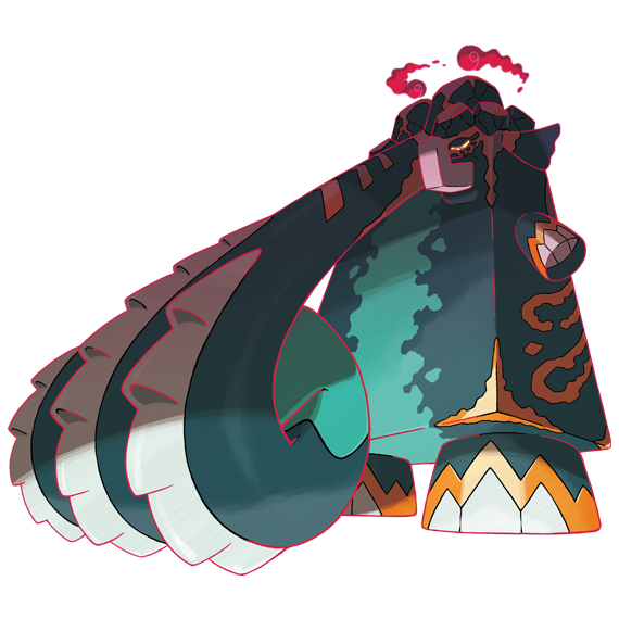 artist_request bright_pupils copperajah dynamax full_body gen_8_pokemon gigantamax gigantamax_copperajah nintendo no_humans official_art orange_eyes outline pokemon pokemon_(creature) pokemon_focus pokemon_swsh red_clouds red_outline solo third-party_source transparent_background tusks white_pupils